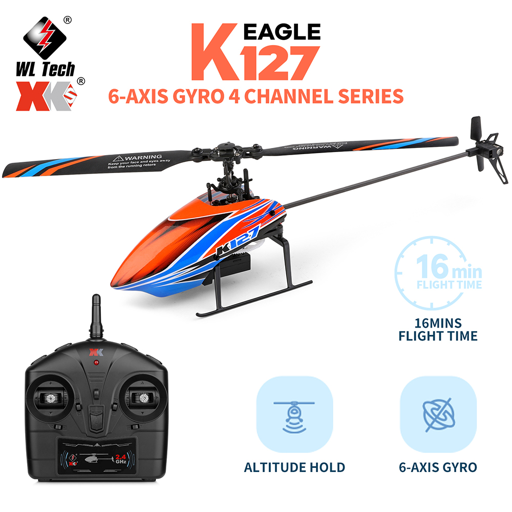 WLtoys XK K127 2.4G 4CH 6-Aixs - Rc Helicopter Gyro review and price